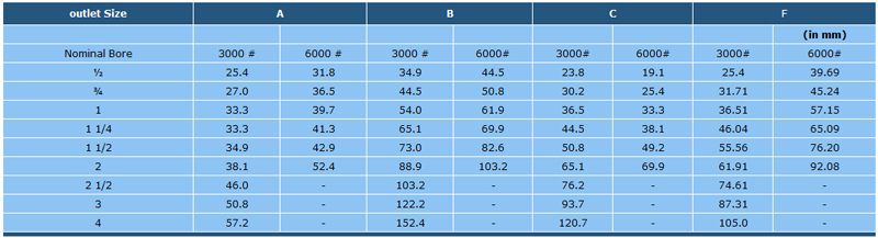 FORGED STEEL OULLET FITTINGS SOCKOETS (3000#, 6000#)